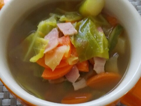 固い野菜はレンチン♪煮込み5分でできるポトフ